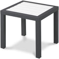 Montreux White Aluminum Outdoor Patio End Table