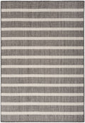 Positano Charcoal Ivory Modern Polypropylene Area Rug