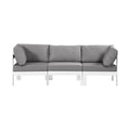 Montreux 90" Water Resistant Fabric Upholstered 3pc. Outdoor Patio Modular Sofa