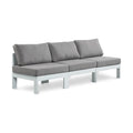 Montreux 90" Water Resistant Fabric Upholstered 3pc. Outdoor Patio Armless Modular