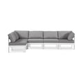 Montreux 120" Water Resistant Fabric Upholstered 5pc. Outdoor Patio Modular Sectional