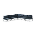Montreux 120" Navy Water Resistant Fabric Upholstered 7pc. Outdoor Patio Modular Sectional - Sec7A