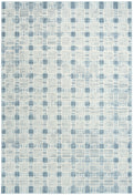 Nordic Blue Modern Polyester Area Rug