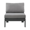 Montreux Water Resistant Fabric Upholstered Outdoor Patio Modular Armless Chair