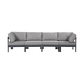 Montreux 120" Water Resistant Fabric Upholstered 4pc. Outdoor Patio Modular Sofa