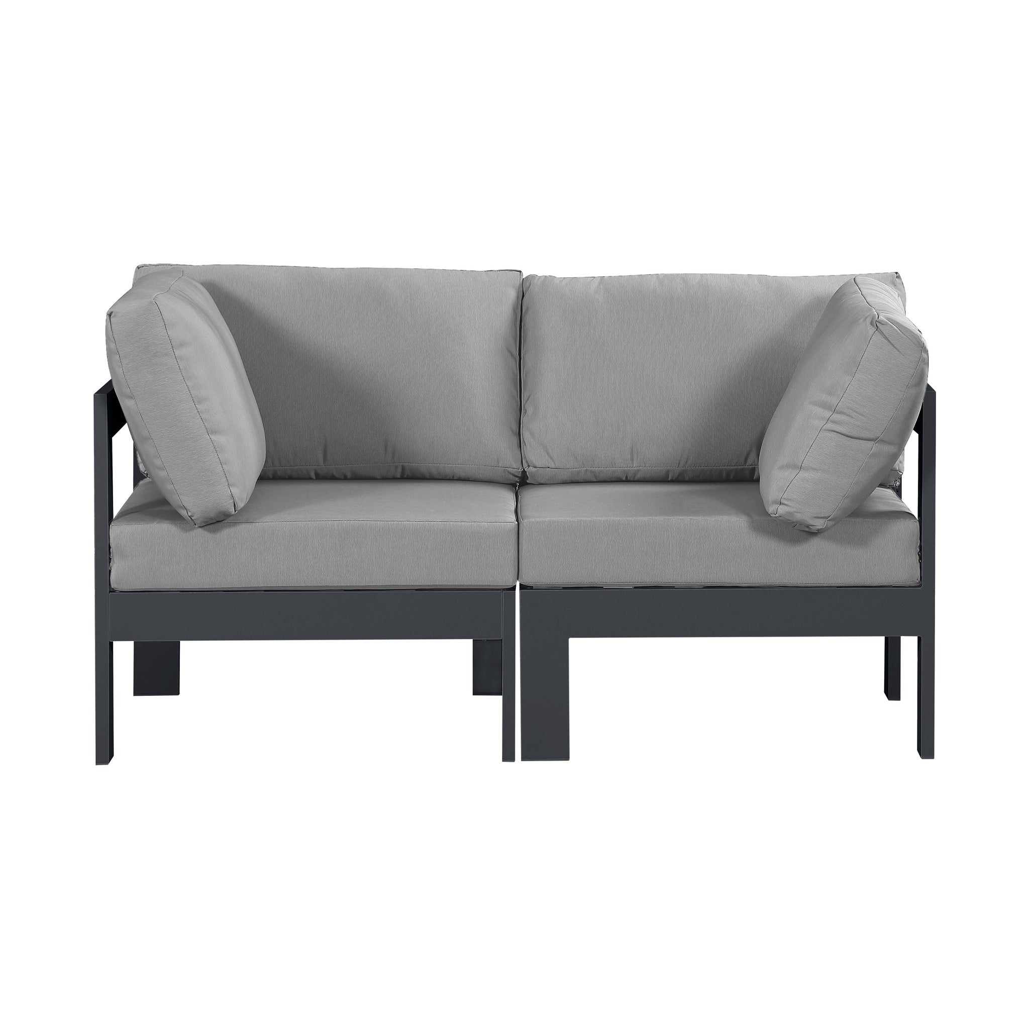 Montreux 60" Water Resistant Fabric Upholstered 2pc. Outdoor Patio Modular Loveseat