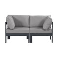 Montreux 60" Water Resistant Fabric Upholstered 2pc. Outdoor Patio Modular Loveseat