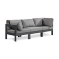 Montreux 90" Water Resistant Fabric Upholstered 3pc. Outdoor Patio Modular Sofa