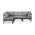 Montreux 90" Water Resistant Fabric Upholstered 4pc. Outdoor Patio Modular Sectional