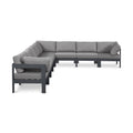 Montreux 150" Water Resistant Fabric Upholstered 8pc. Outdoor Patio Modular Sectional