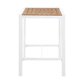 Montreux Brown Square Aluminum Outdoor Patio Bar Table