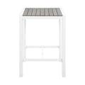 Montreux Grey Square Aluminum Outdoor Patio Bar Table