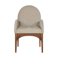 Vienne Chenille Fabric Upholstered Dining Arm Chair