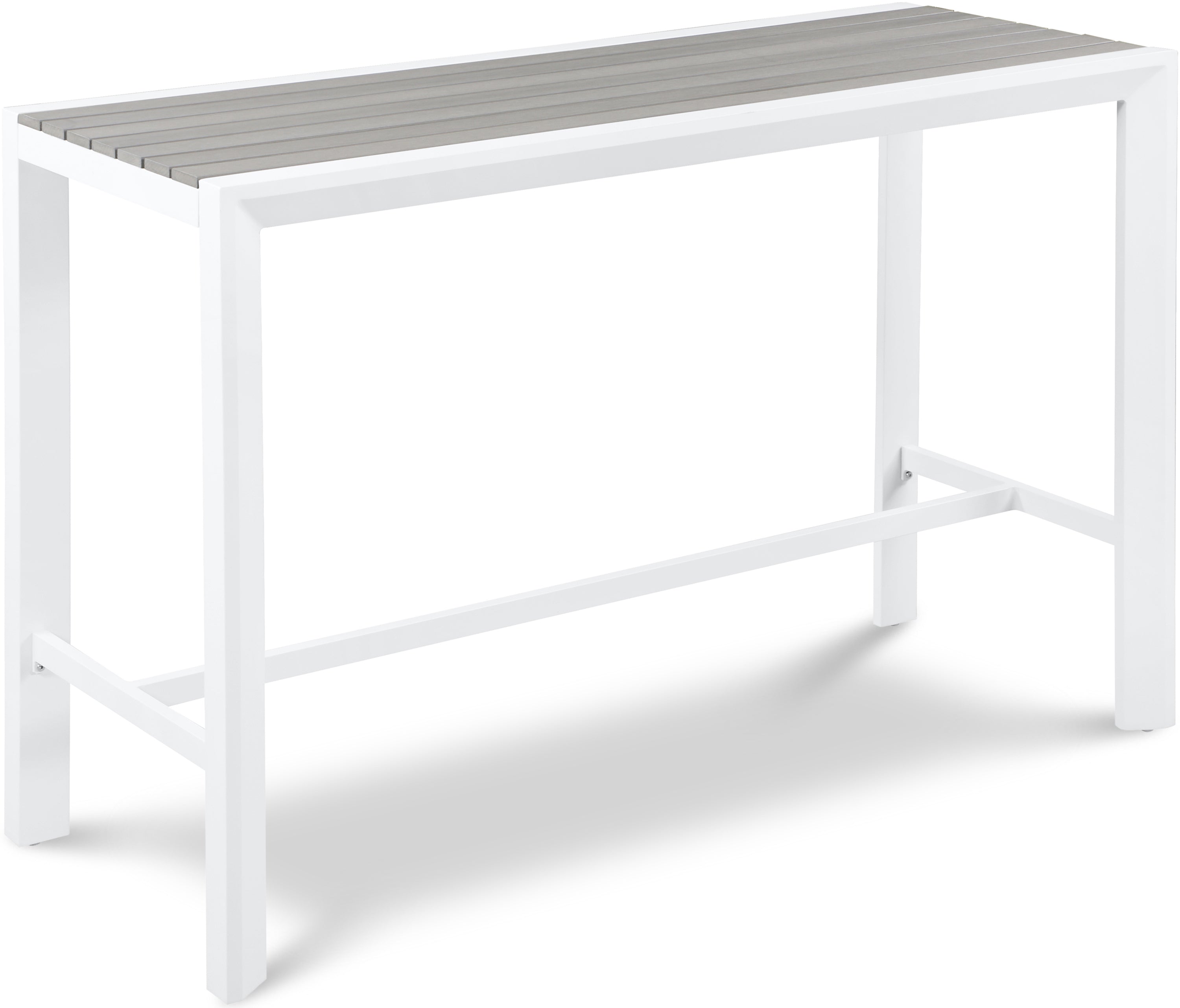Montreux Grey Rectangle Aluminum Outdoor Patio Bar Table