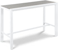 Montreux Grey Rectangle Aluminum Outdoor Patio Bar Table