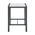 Montreux White Square Aluminum Outdoor Patio Bar Table