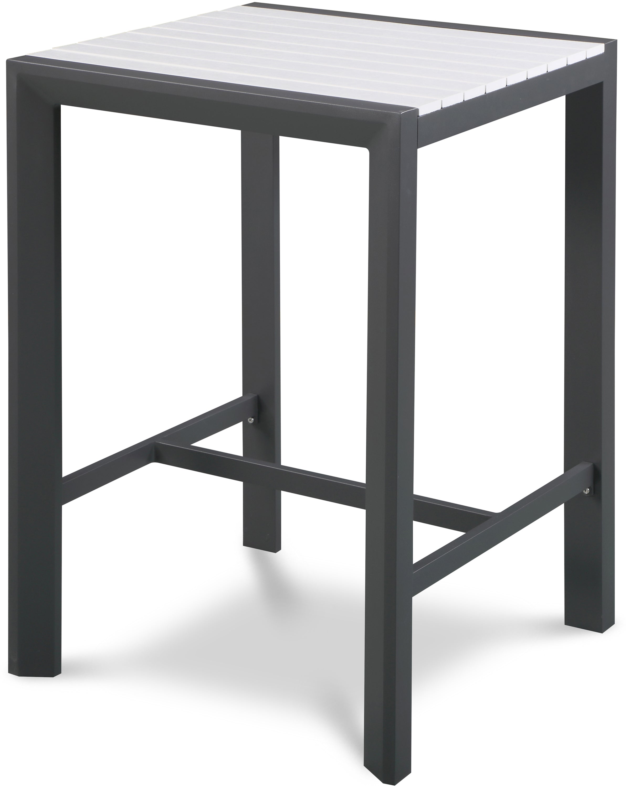 Montreux White Square Aluminum Outdoor Patio Bar Table