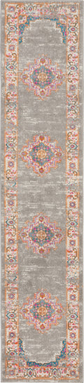 Passion Grey Bohemian Polypropylene Area Rug