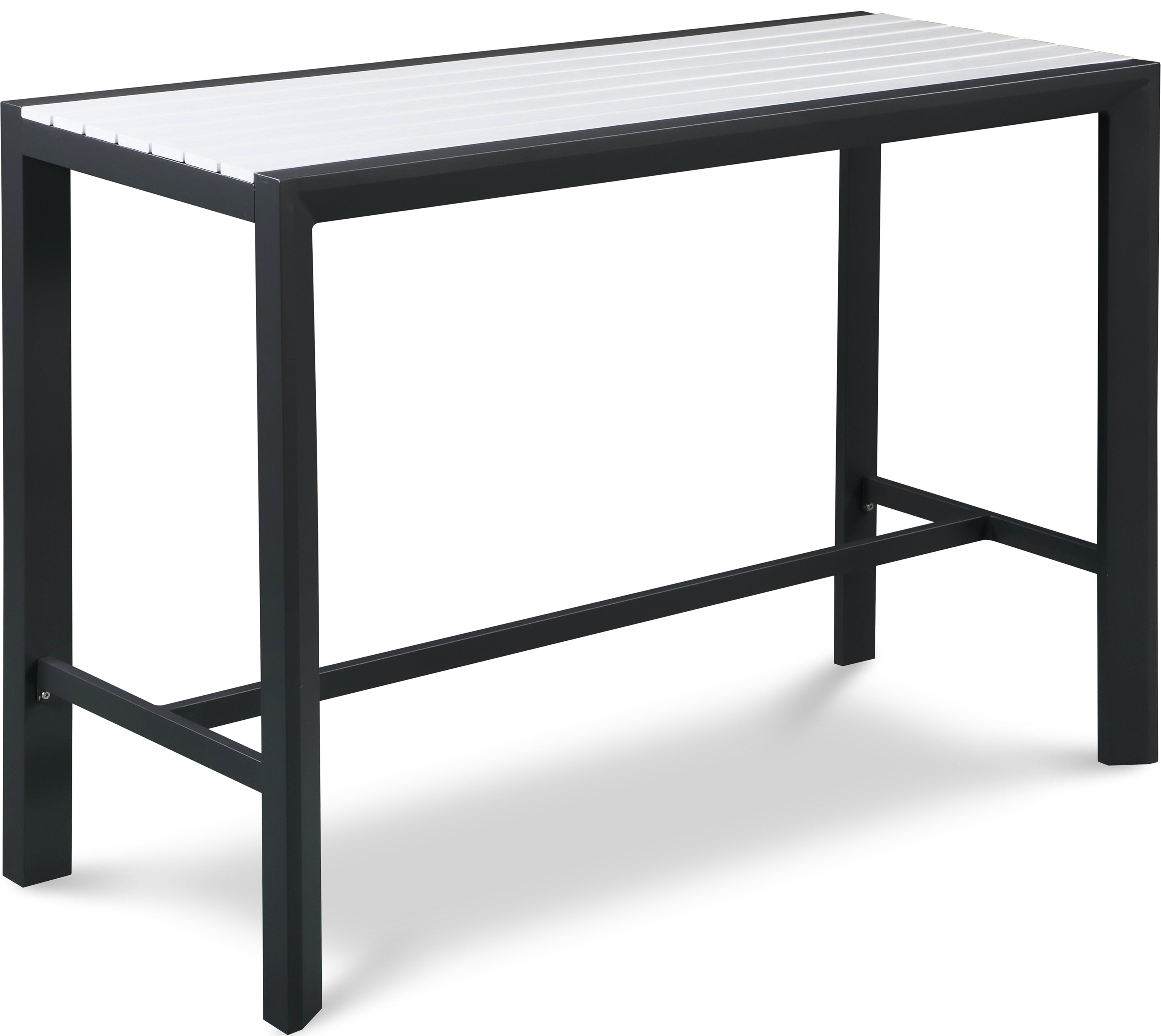 Montreux White Rectangle Aluminum Outdoor Patio Bar Table