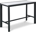 Montreux White Rectangle Aluminum Outdoor Patio Bar Table
