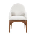 Vienne Boucle Fabric Upholstered Dining Arm Chair