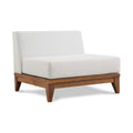 Quiana Off White Off White Water Resistant Fabric Upholstered Outdoor Patio Modular Armless Chair