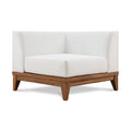 Quiana Off White Off White Water Resistant Fabric Upholstered Outdoor Patio Modular Corner Chair