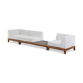 Quiana 125" Off White Off White Water Resistant Fabric Upholstered 3pc. Modular Sofa