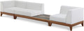 Quiana 125" Off White Off White Water Resistant Fabric Upholstered 3pc. Modular Sofa