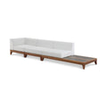 Quiana 128.5" Off White Off White Water Resistant Fabric Upholstered 3pc. Modular Sofa