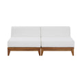 Quiana 69" Off White Off White Water Resistant Fabric Upholstered 2pc. Modular Armless Chair