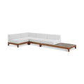 Quiana 128.5" Off White Off White Water Resistant Fabric Upholstered 4pc. Patio Modular Sectional - Sec4A
