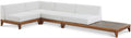 Quiana 128.5" Off White Off White Water Resistant Fabric Upholstered 4pc. Patio Modular Sectional - Sec4A