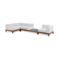 Quiana 125" Off White Off White Water Resistant Fabric Upholstered 4pc. Patio Modular Sectional