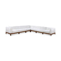 Quiana 131" Off White Off White Water Resistant Fabric Upholstered 7pc. Patio Modular Sectional
