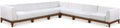 Quiana 131" Off White Off White Water Resistant Fabric Upholstered 7pc. Patio Modular Sectional