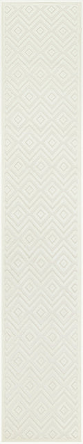 Versatile Ivory White Modern Polypropylene Area Rug