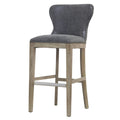 Dorsey Nubuck Charcoal Stool