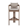 Micaela Water Resistant Fabric Upholstered Outdoor Patio Bar Stool