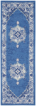 Whimsicle Navy Farmhouse Polypropylene Area Rug
