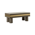 Coulter Leather Cocktail Table - Gray
