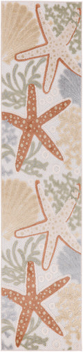 Aloha Ivory Multicolor Outdoor Polypropylene Area Rug