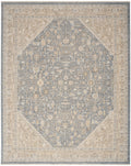 Retreat Ivory Blue Vintage Polyester Area Rug