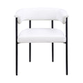 Lombardy Linen Textured Fabric Upholstered Dining Chair