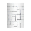 Adelina Silver Geometric Design Mirror