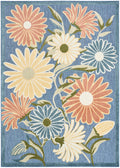 Aloha Blue Sage Outdoor Polypropylene Area Rug