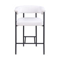 Lombardy Linen Textured Fabric Upholstered Counter Stool