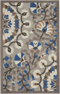 Aloha Grey Multicolor Transitional Polypropylene Area Rug