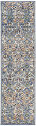 Allur Light Blue Bohemian Polypropylene Area Rug