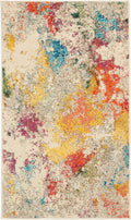 Celestial Ivory Multicolor Modern & Contemporary Polypropylene Area Rug